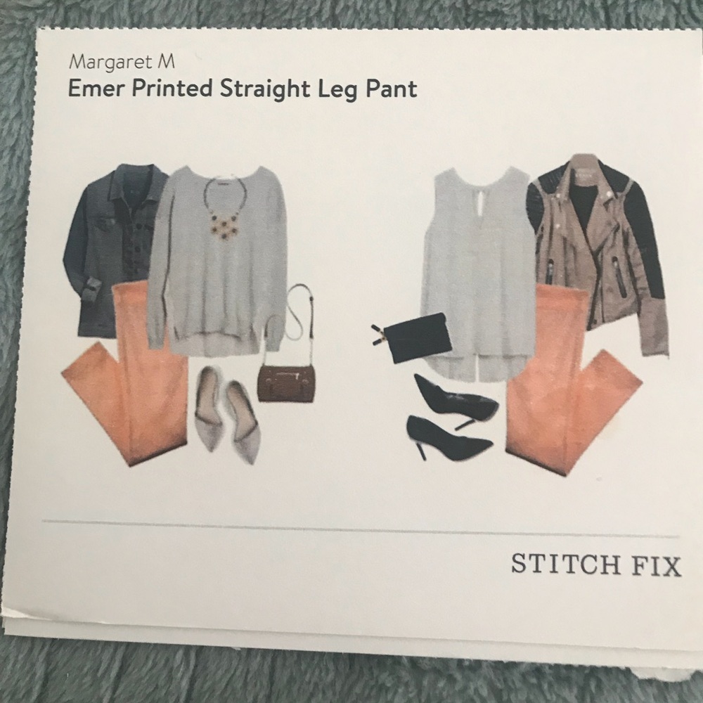 Emer Printed straight leg pant